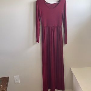 Wine Red Maxi Dress
